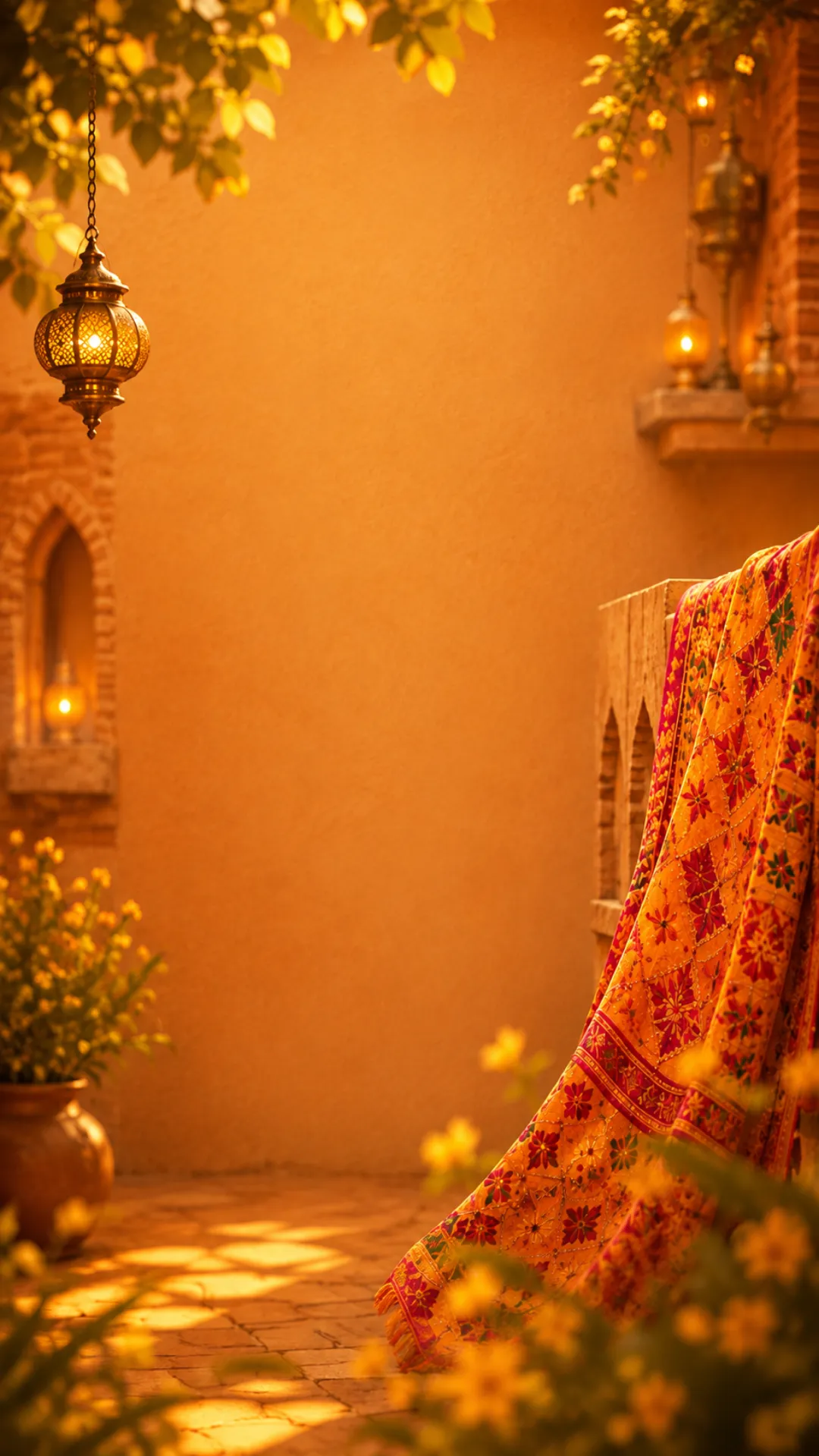 Traditional Punjabi Phulkari wall